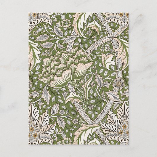 : William Morris Windrush Groen Patroon: Vintage Briefkaart (Voorkant)
