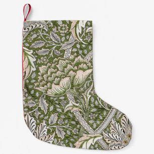 : William Morris Windrush Groen Patroon: Vintage Kleine Kerstsok