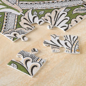 : William Morris Windrush Groen Patroon: Vintage Legpuzzel (Zijkant)