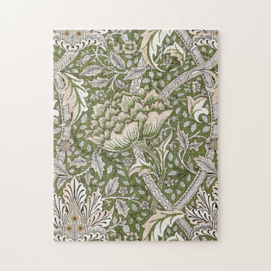 : William Morris Windrush Groen Patroon: Vintage Legpuzzel (Verticaal)