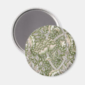 : William Morris Windrush Groen Patroon: Vintage Magneet (Voorkant / Achterkant)