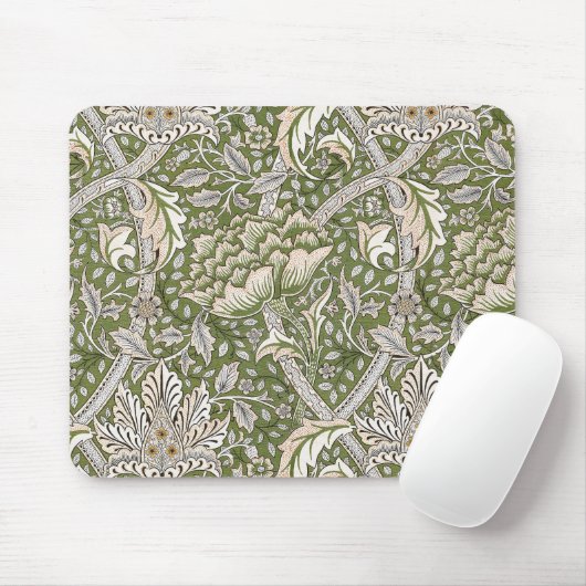 : William Morris Windrush Groen Patroon: Vintage Muismat (Met muis)