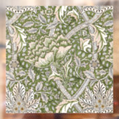 : William Morris Windrush Groen Patroon: Vintage Raamsticker (Vel 2)