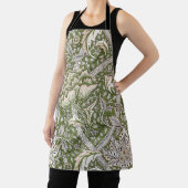 : William Morris Windrush Groen Patroon: Vintage Schort (Insitu)