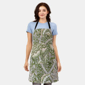 : William Morris Windrush Groen Patroon: Vintage Schort (Gedragen)