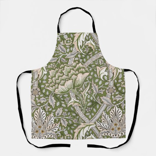 : William Morris Windrush Groen Patroon: Vintage Schort (Voorkant)