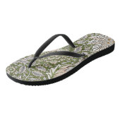 : William Morris Windrush Groen Patroon: Vintage Teenslippers (Schuin)