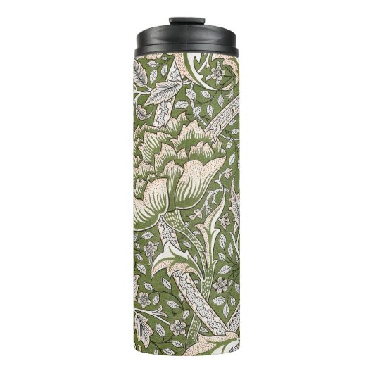 : William Morris Windrush Groen Patroon: Vintage Thermosbeker (Voorkant)