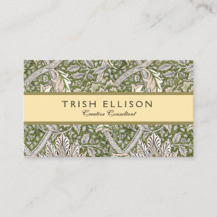 : William Morris Windrush Groen Patroon: Vintage Visitekaartje