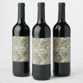: William Morris Windrush Groen Patroon: Vintage Wijn Etiket (Flessen)