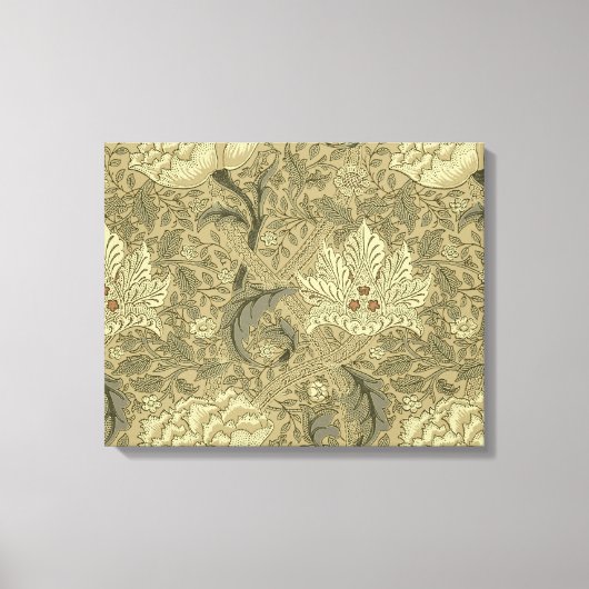 William Morris Windrush Wallpaper Pattern Canvas Afdruk (Voorkant)