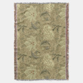 William Morris Windrush Wallpaper Pattern Deken (Voorkant Verticaal)