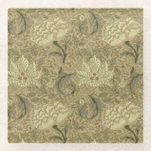 William Morris Windrush Wallpaper Pattern Glazen Onderzetter
