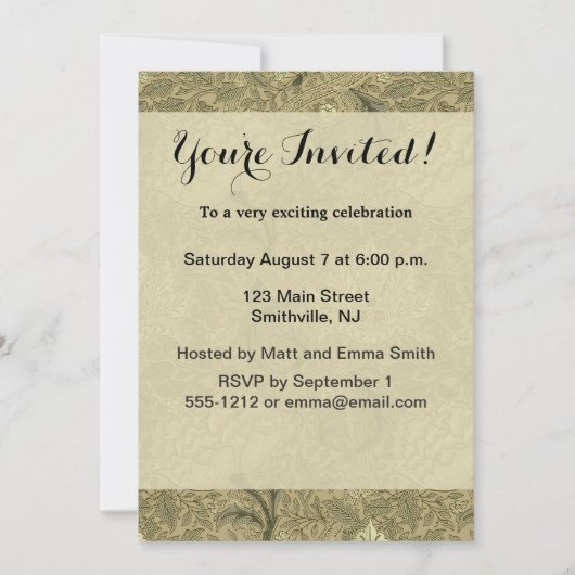 William Morris Windrush Wallpaper Pattern Kaart (Voorkant)