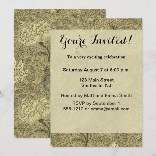 William Morris Windrush Wallpaper Pattern Kaart (Voorkant / Achterkant)