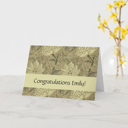 William Morris Windrush Wallpaper Pattern Kaart (Gele Bloem)