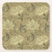 William Morris Windrush Wallpaper Pattern Kartonnen Onderzetters (Voorkant)