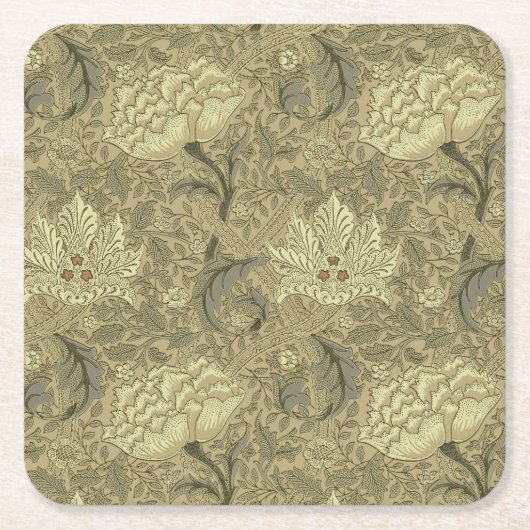 William Morris Windrush Wallpaper Pattern Kartonnen Onderzetters (Voorkant)