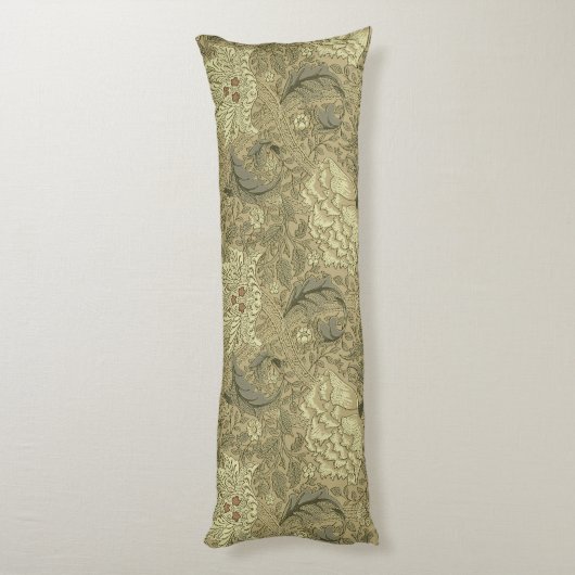 William Morris Windrush Wallpaper Pattern Lichaamskussen (Achterkant (Verticaal))