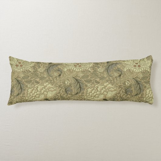 William Morris Windrush Wallpaper Pattern Lichaamskussen (Voorkant)