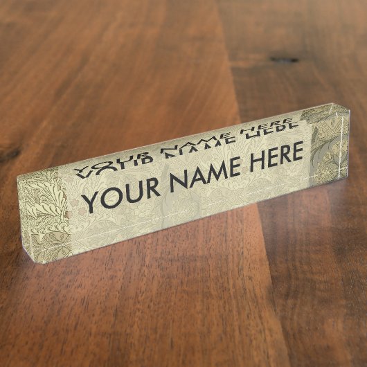 William Morris Windrush Wallpaper Pattern Naambordje (Zijkant)