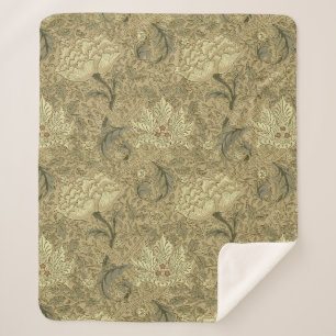 William Morris Windrush Wallpaper Pattern Sherpa Deken