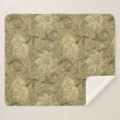 William Morris Windrush Wallpaper Pattern Sherpa Deken (Voorkant (horizontaal))