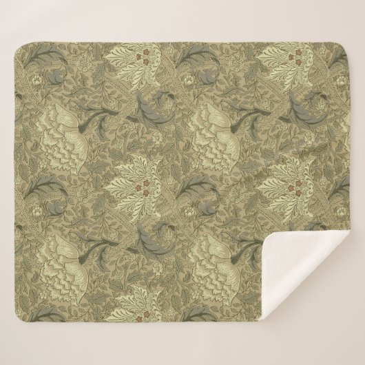 William Morris Windrush Wallpaper Pattern Sherpa Deken (Voorkant (horizontaal))