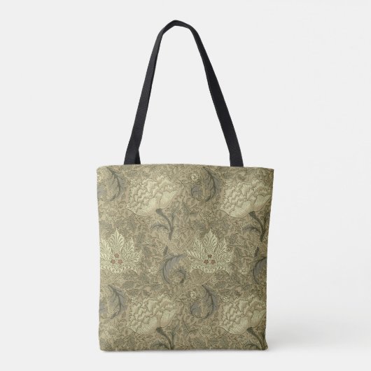 William Morris Windrush Wallpaper Pattern Tote Bag (Achterkant)