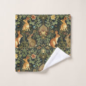 William Morris Woodland Floral Rabbits Christmas Bad Handdoek (Wasdoekje)