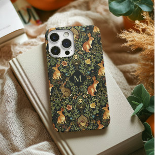 William Morris Woodland Floral Rabbits Christmas iPhone 15 Pro Max Hoesje