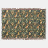 William Morris Woodland Floral Rabbits Christmas Deken (Voorkant)