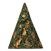 William Morris Woodland Floral Rabbits Christmas Feesthoedjes (Rechts)