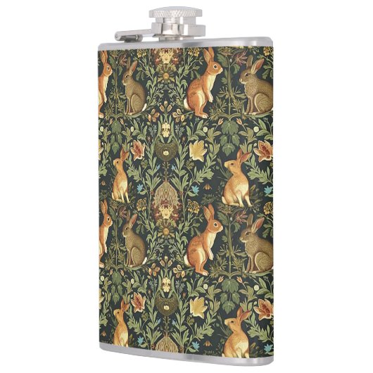 William Morris Woodland Floral Rabbits Christmas Heupfles (Links)