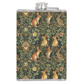 William Morris Woodland Floral Rabbits Christmas Heupfles (Achterkant)