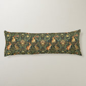 William Morris Woodland Floral Rabbits Christmas Lichaamskussen (Achterkant)