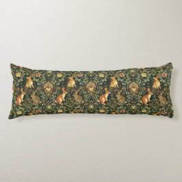 William Morris Woodland Floral Rabbits Christmas Lichaamskussen