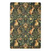 William Morris Woodland Floral Rabbits Christmas Mini Klembord (Achterkant)