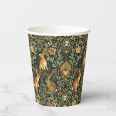 William Morris Woodland Floral Rabbits Christmas Papieren Bekers (Achterkant)