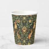 William Morris Woodland Floral Rabbits Christmas Papieren Bekers (Links)