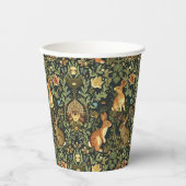 William Morris Woodland Floral Rabbits Christmas Papieren Bekers (Voorkant)