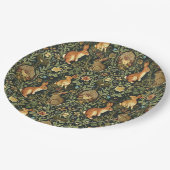 William Morris Woodland Floral Rabbits Christmas Papieren Bordje (Gekanteld)
