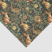 William Morris Woodland Floral Rabbits Christmas Tissuepapier (Detail)