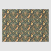 William Morris Woodland Floral Rabbits Christmas Tissuepapier (Voorkant)