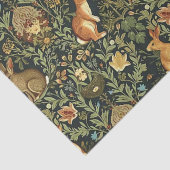 William Morris Woodland Floral Rabbits Christmas Tissuepapier (Detail)
