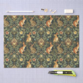 William Morris Woodland Floral Rabbits Christmas Tissuepapier (Craft)