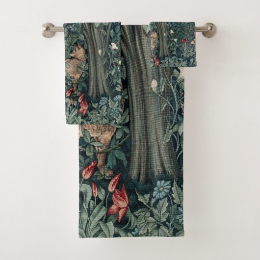 William Morris Woodland Tapestry Fox Bad Handdoek (Insitu)
