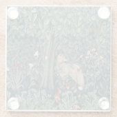 William Morris Woodland Tapestry Fox Glazen Onderzetter (Achterkant)