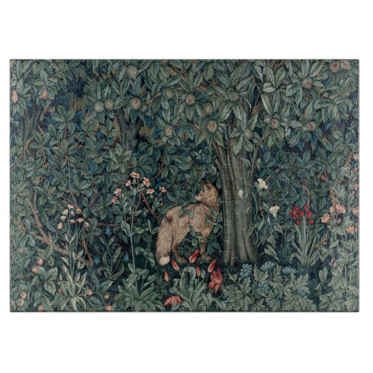 William Morris Woodland Tapestry Fox Snijplank (Voorkant)