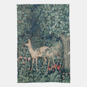 William Morris Woodland Tapestry Herten Stag Theedoek